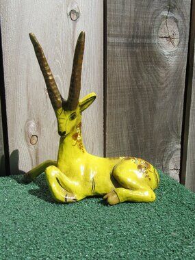 Sergio Bustamante Paper Mache Gazelle 10" Sermel Tonala Tai Mexico Folk Art